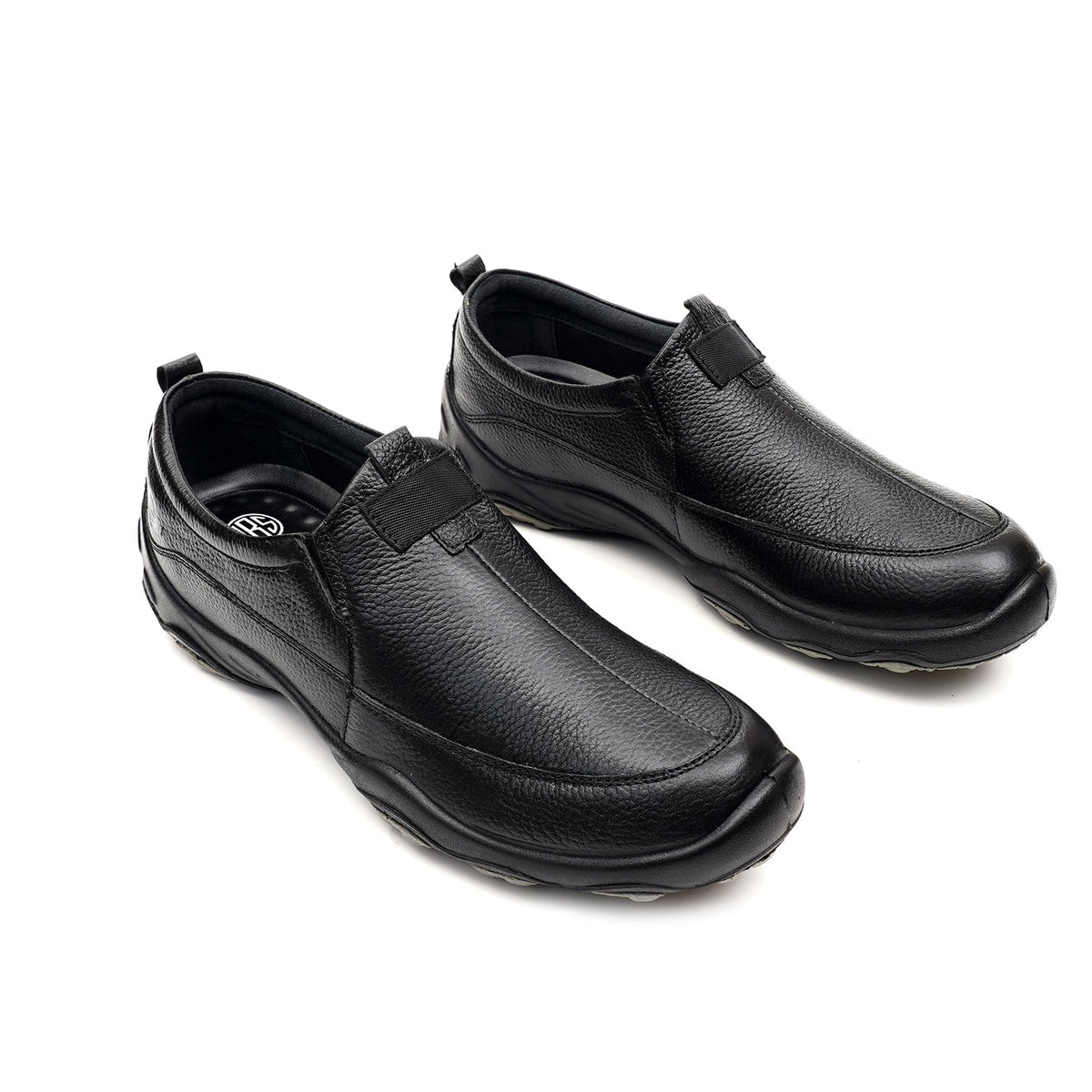 LEATHER SHOES - SANTIAGO-012 BLACK