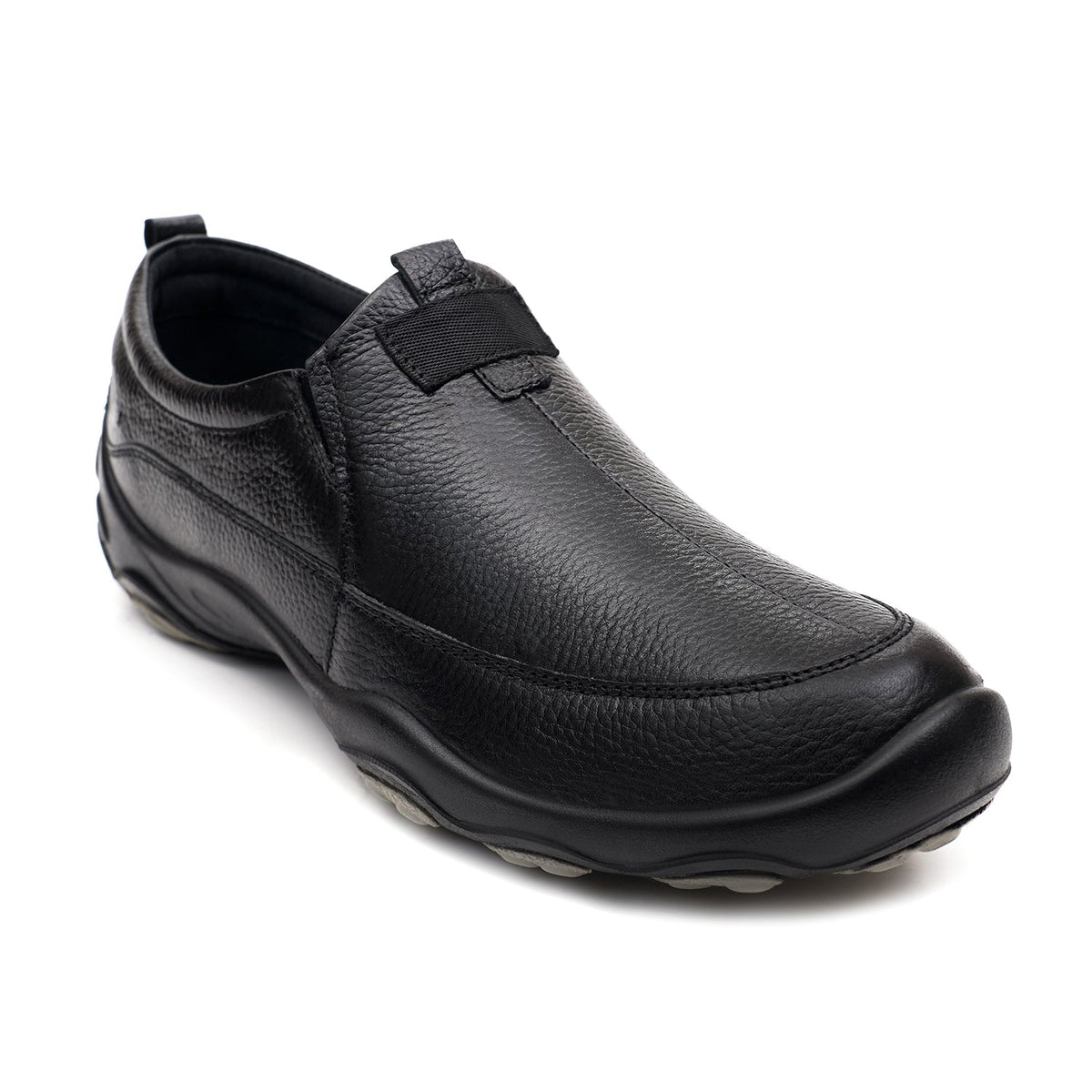 LEATHER SHOES - SANTIAGO-012 BLACK
