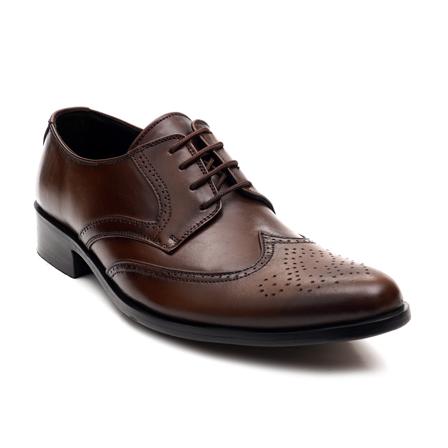 LEATHER SHOES - FCG-8114 BROWN