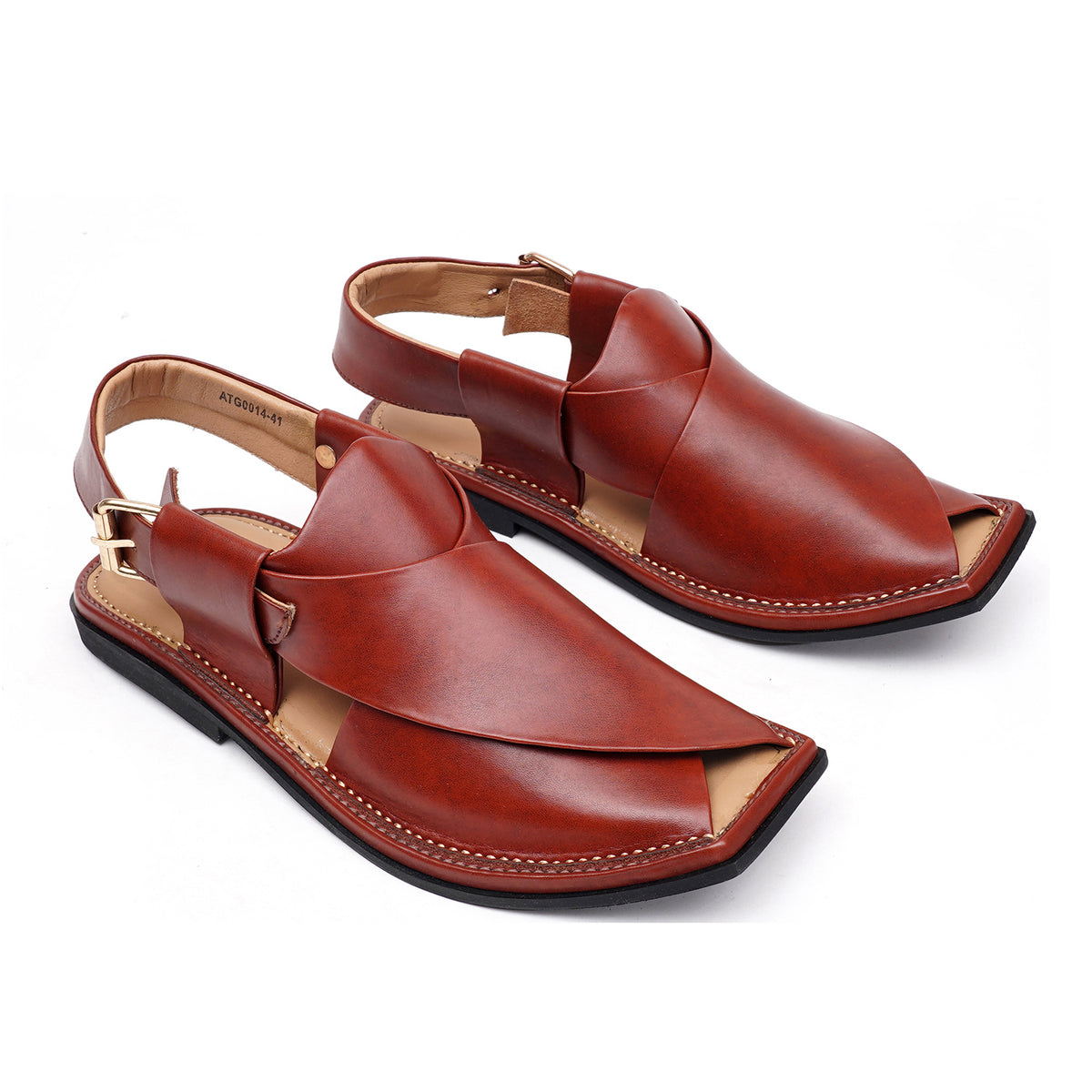 LEATHER PESHAWARI CHAPPAL - ATG0014 MAROON