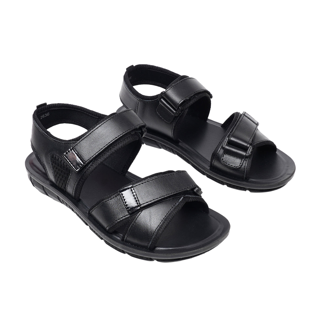 LEATHER SANDAL - AK-110 BLACK
