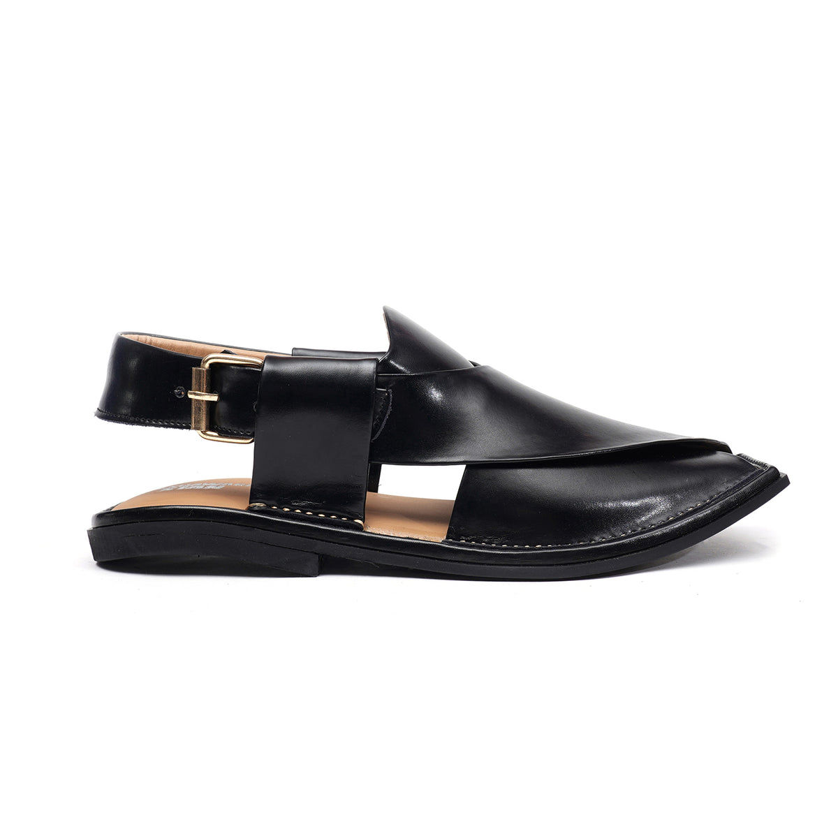 LEATHER PESHAWARI CHAPPAL - ATG0014 BLACK