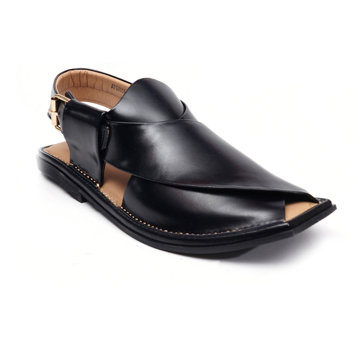 LEATHER PESHAWARI CHAPPAL - ATG0014 BLACK