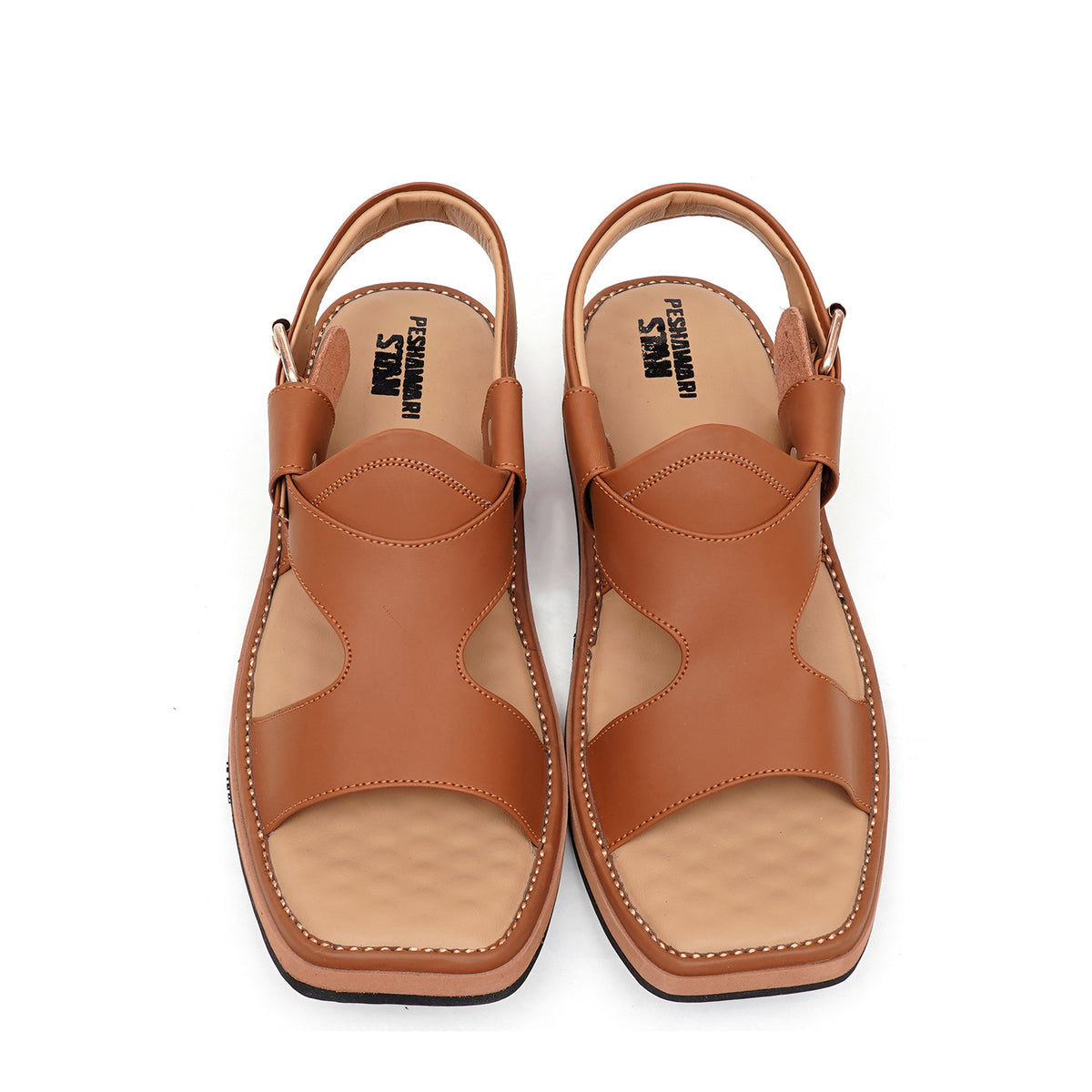 LEATHER PESHAWARI CHAPPAL - ATG0013 TAN