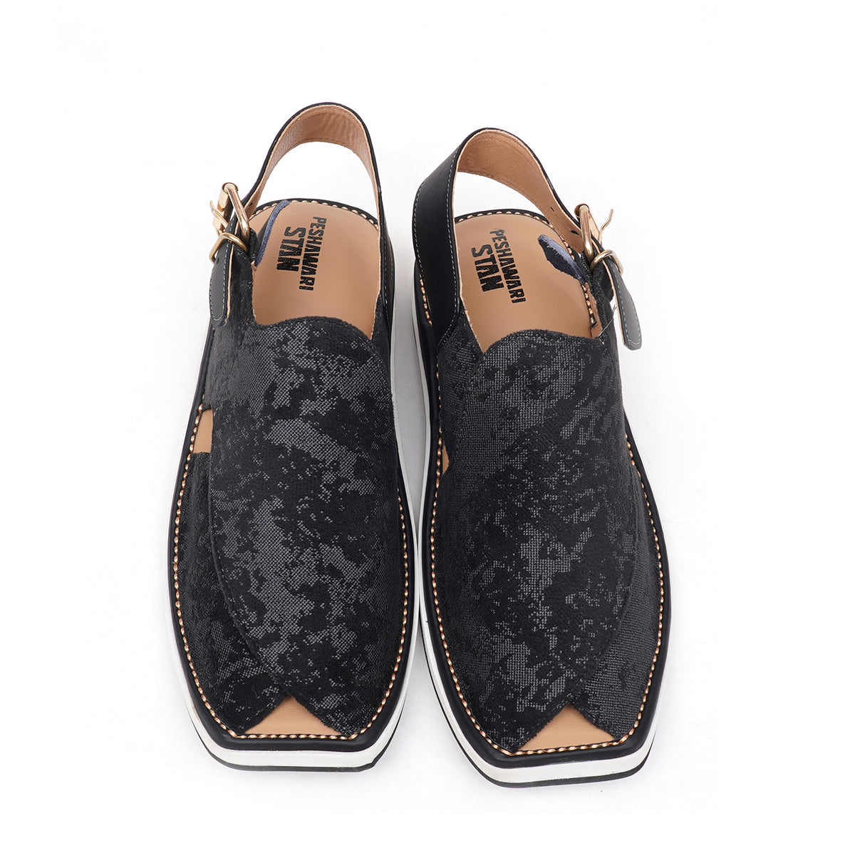 LEATHER PESHAWARI CHAPPAL - ATG0010 BLACK