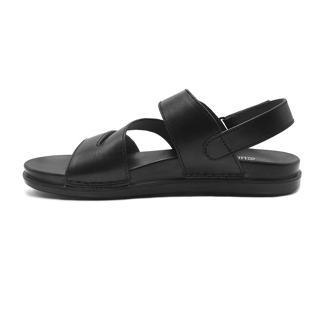 LEATHER SANDAL - AR-104 BLACK