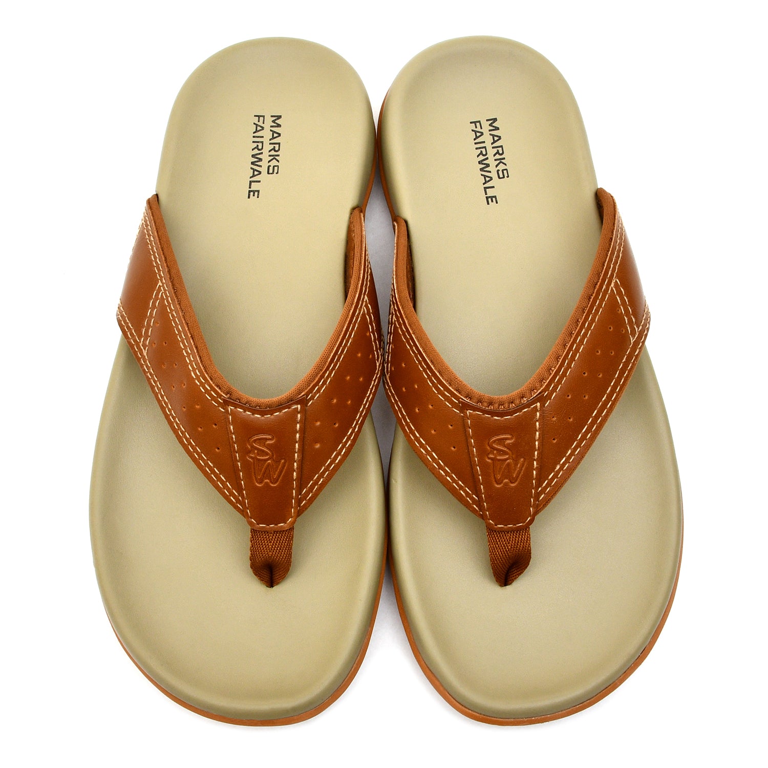 LEATHER SLIPPER - ANG-0036 TAN