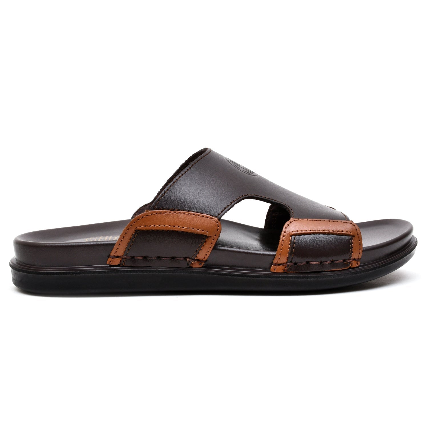 LEATHER SLIPPER - AR-018 BROWN