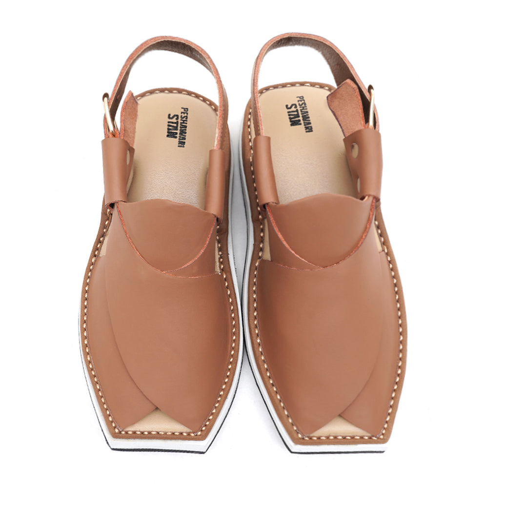 LEATHER PESHAWARI CHAPPAL - ATC0001 - TAN