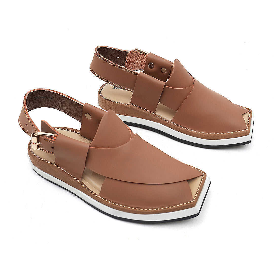 LEATHER PESHAWARI CHAPPAL - ATC0001 - TAN
