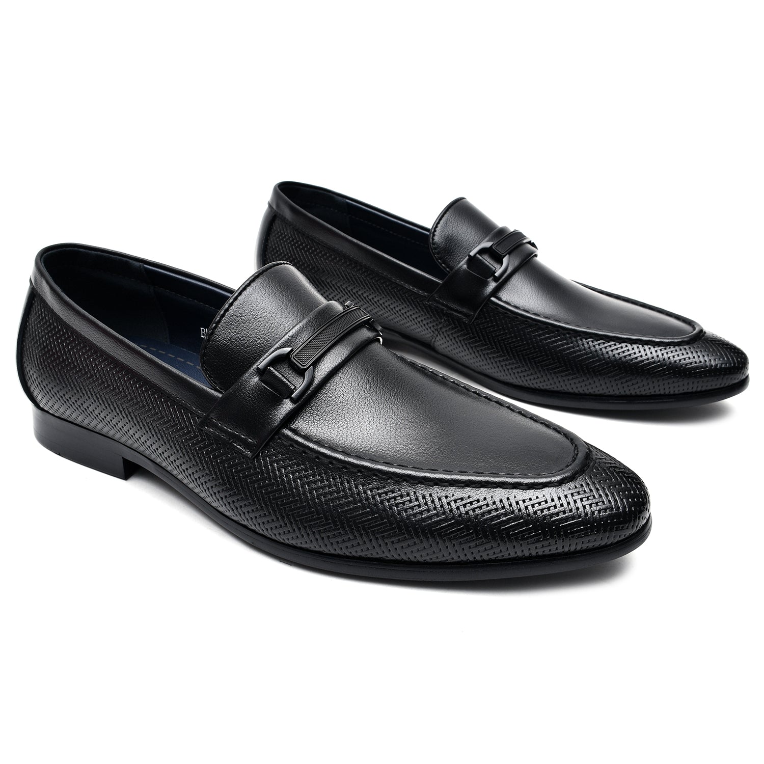 LEATHER SHOES - BK7378-10 BLACK