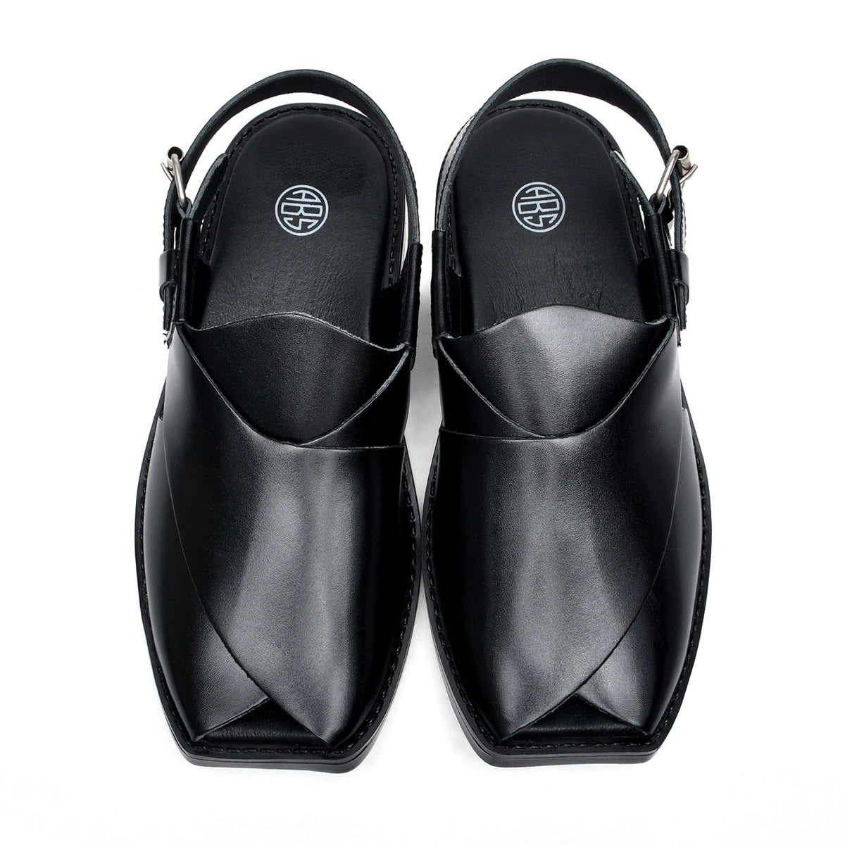 LEATHER PESHAWARI CHAPPAL - CD-08 BLACK