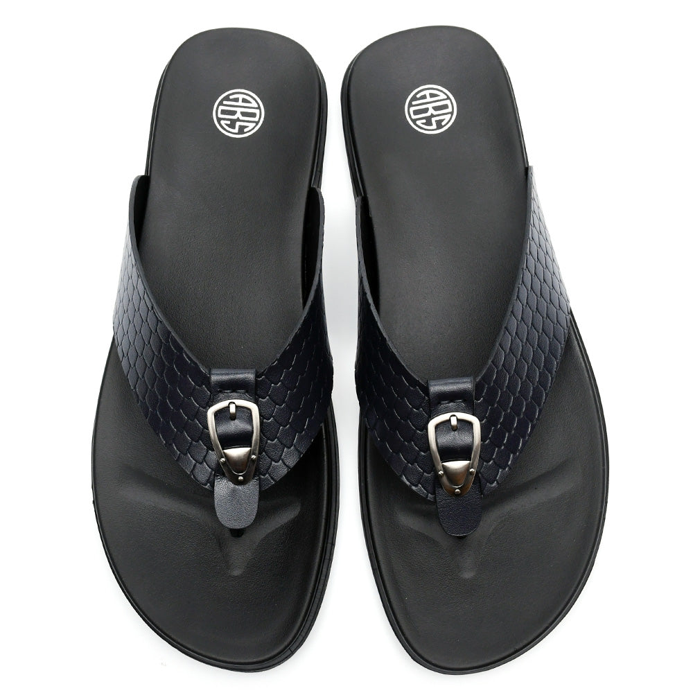 LEATHER SLIPPER - CHM-002 BLUE