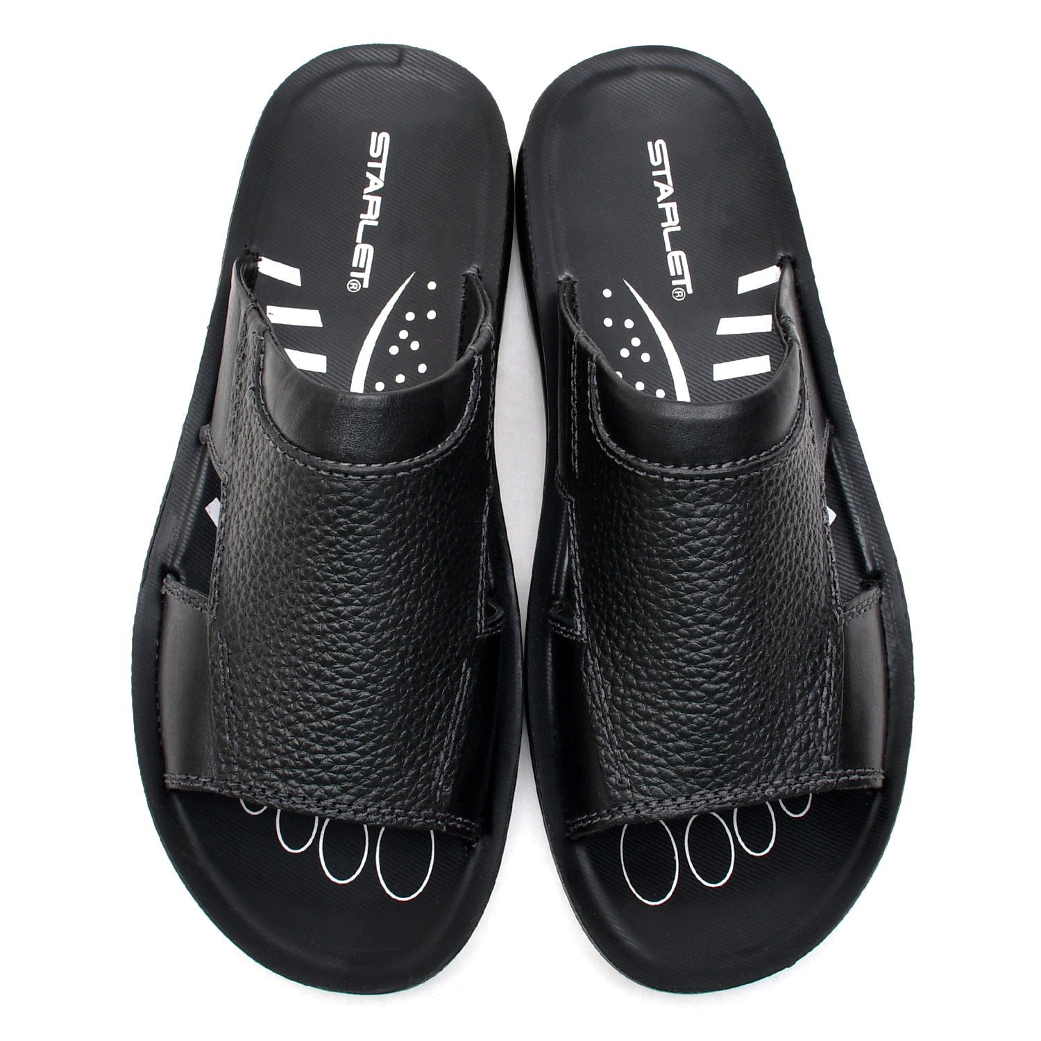 LEATHER SLIPPER - RF-175 BLACK