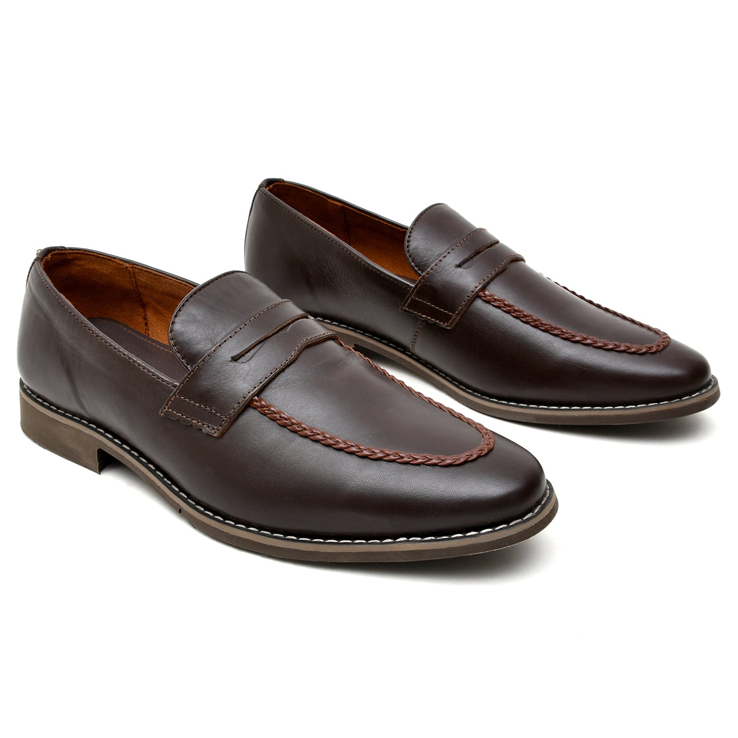 LEATHER SHOES - GR-24 BROWN
