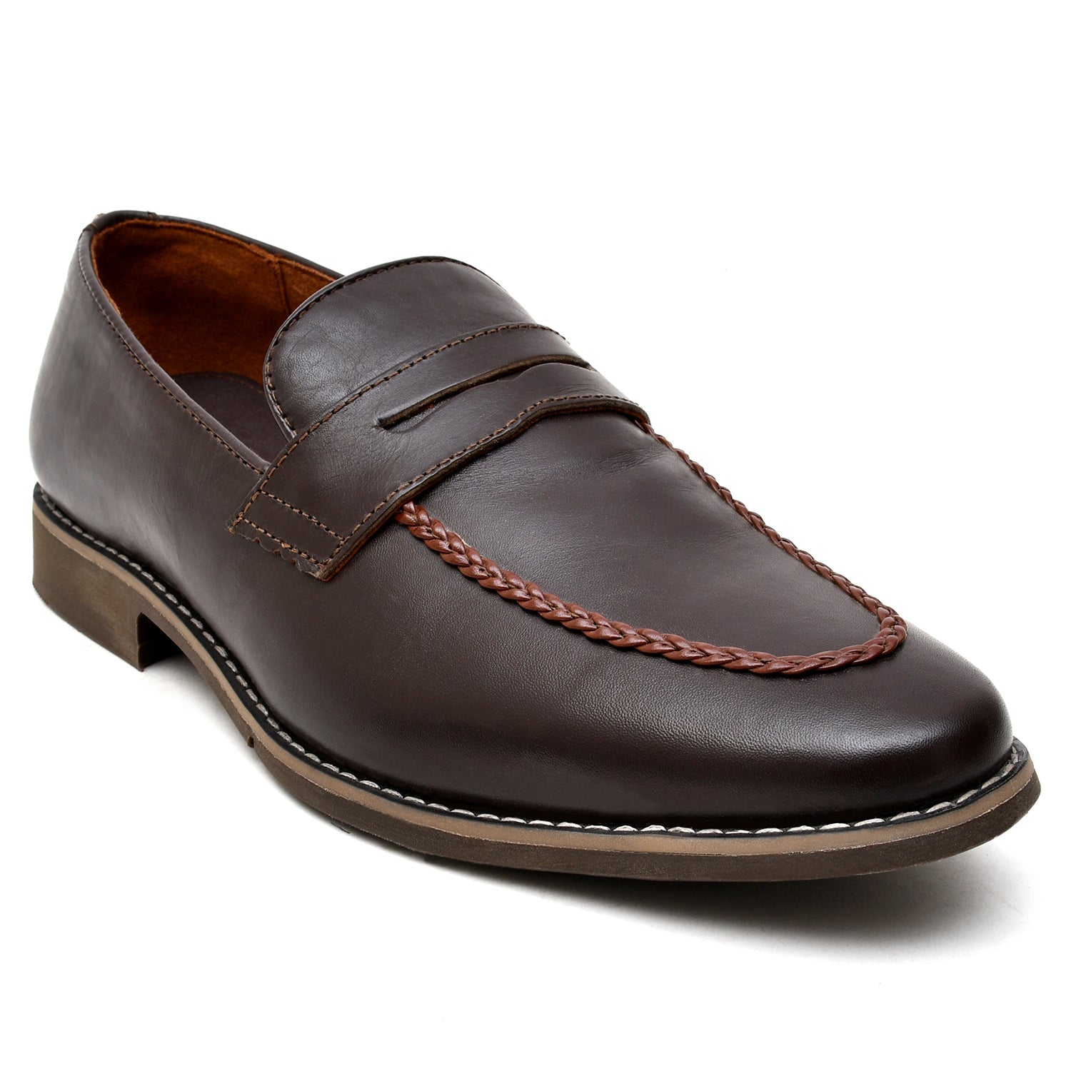 LEATHER SHOES - GR-24 BROWN