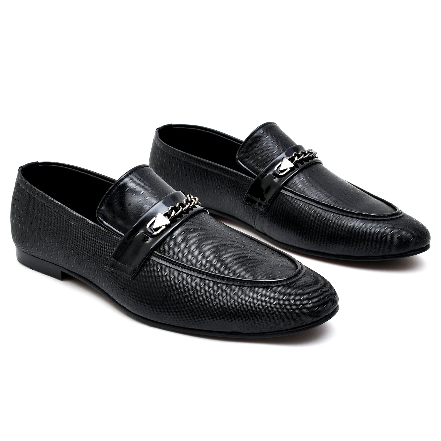 LEATHER SHOES - FC-1-2-8026 BLACK
