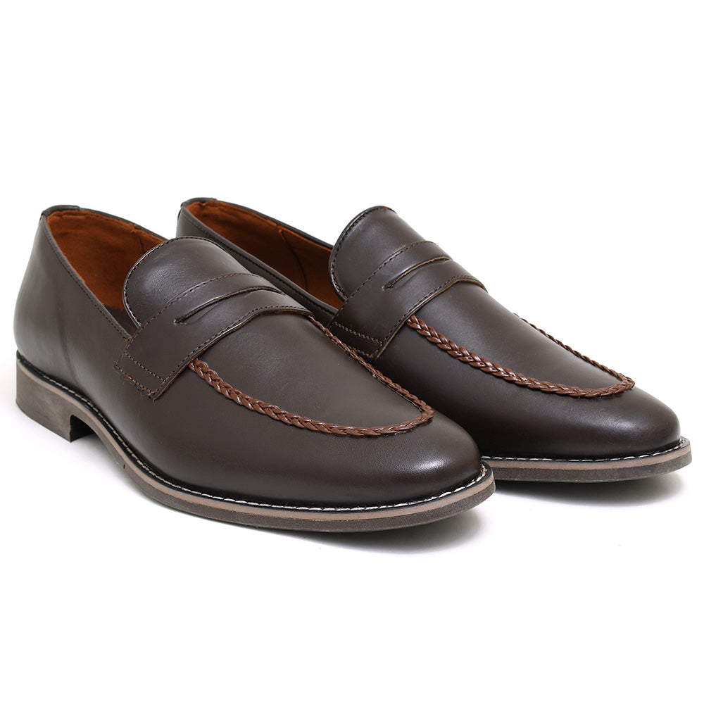LEATHER SHOES - GARNIZO-024 BROWN