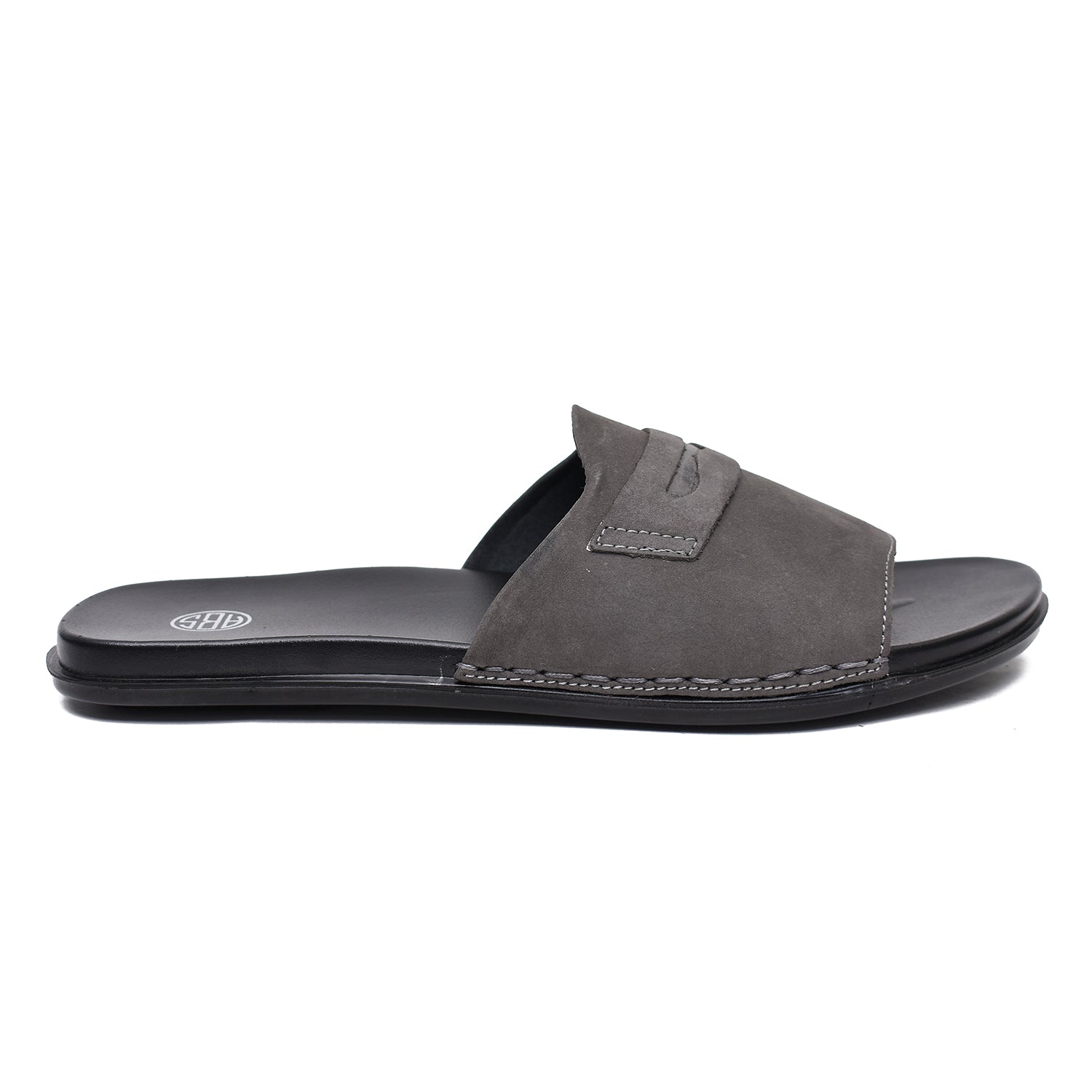 LEATHER SLIPPER - CHM-011 GREY