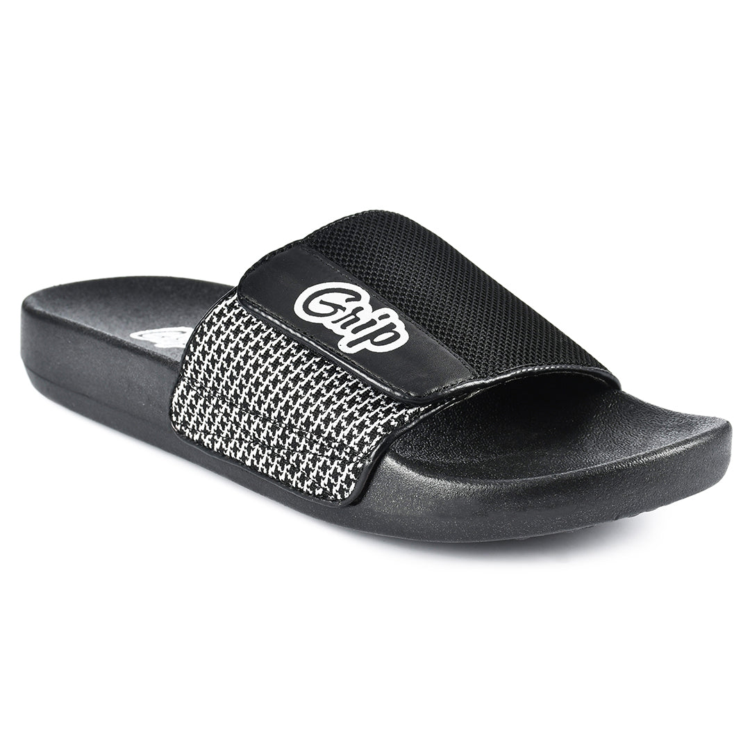 LEATHER SLIPPER - MOOD-060 BLACK