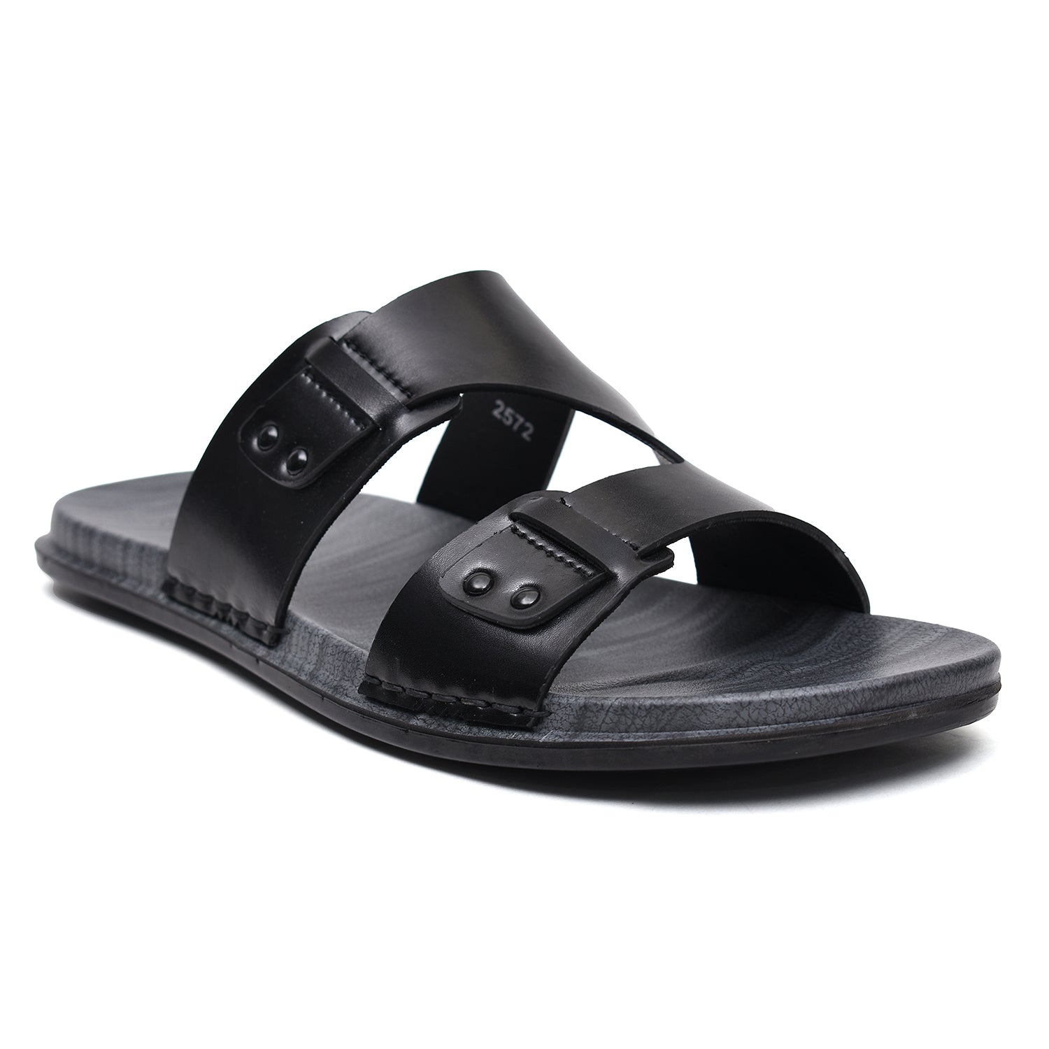LEATHER SLIPPER - CHM-014 BLACK