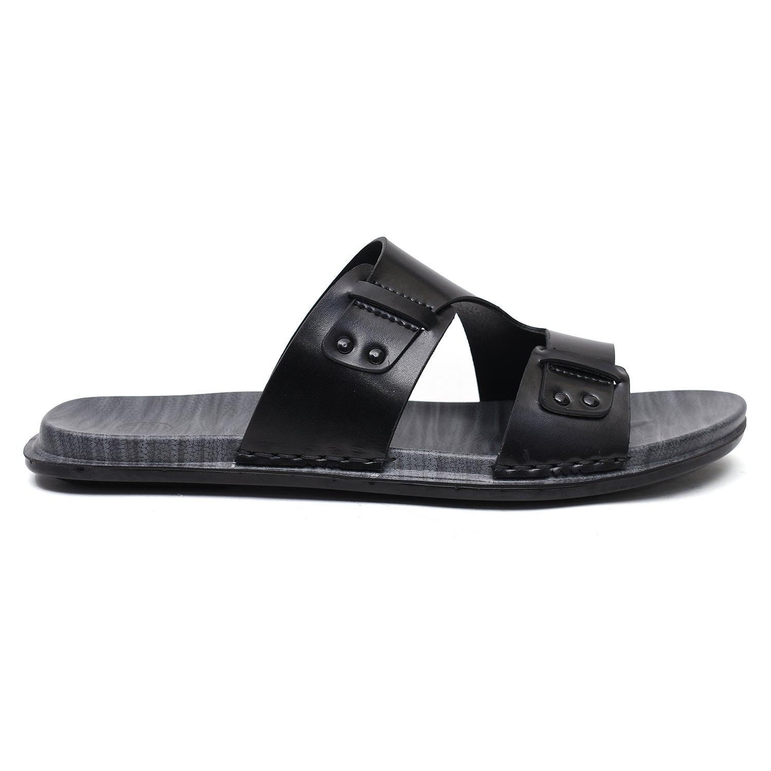 LEATHER SLIPPER - CHM-014 BLACK