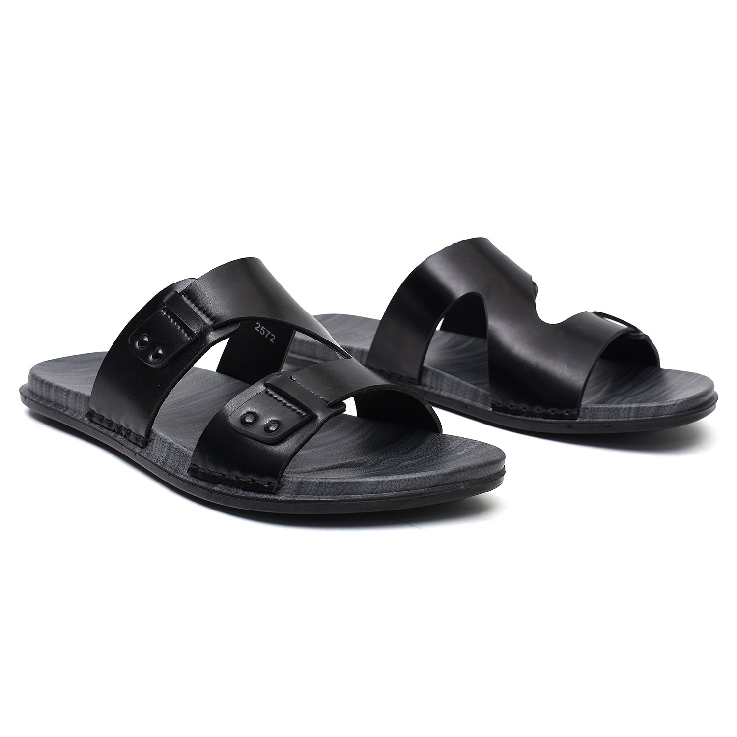 LEATHER SLIPPER - CHM-014 BLACK
