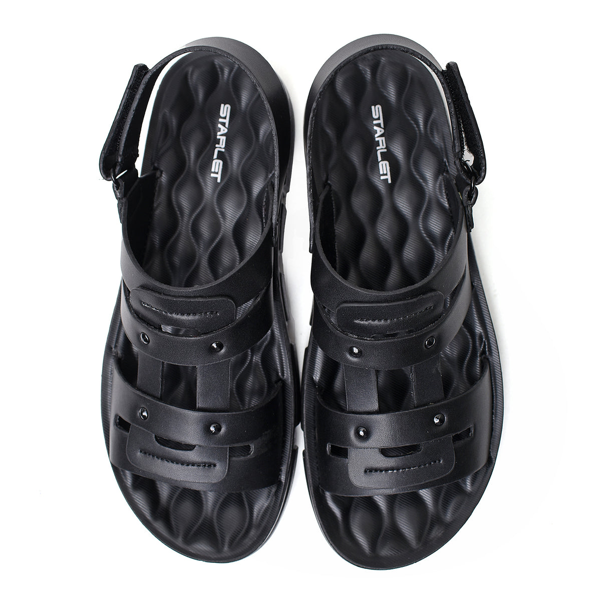 LEATHER SANDAL - SPT-1222 BLACK
