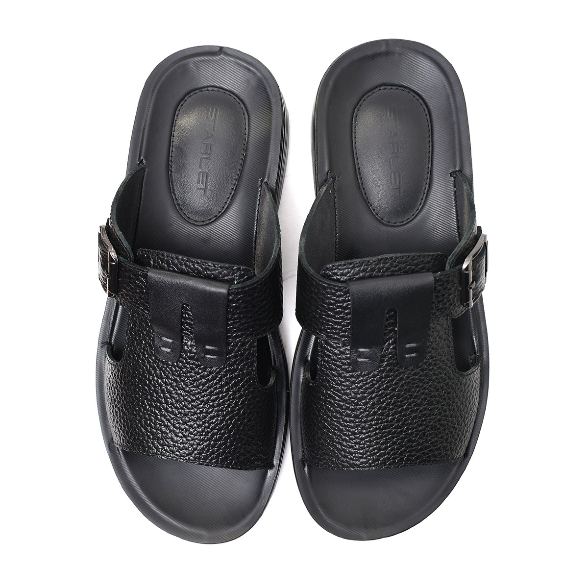 LEATHER SLIPPER - VO-633 BLACK