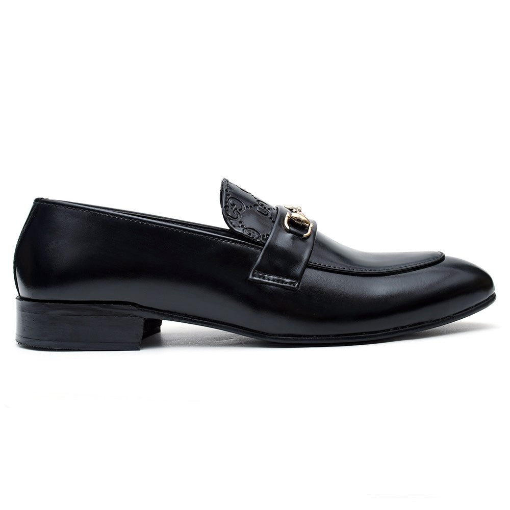 LEATHER SHOES - ACM-7074 BLACK