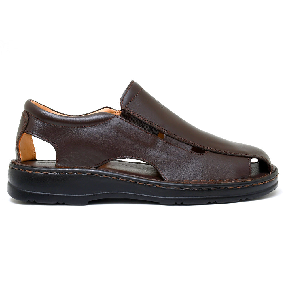LEATHER SANDAL - 4007 BROWN