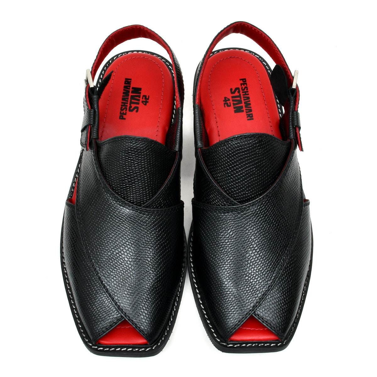 LEATHER PESHAWARI CHAPPAL - FRG-0003 - BLACK