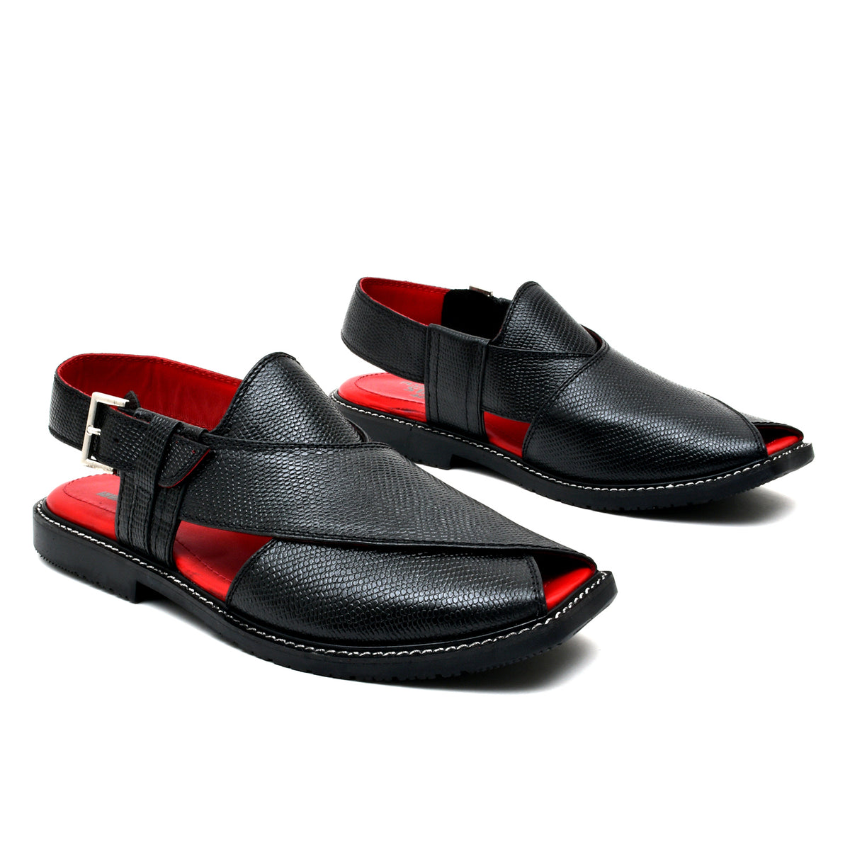 LEATHER PESHAWARI CHAPPAL - FRG-0003 - BLACK