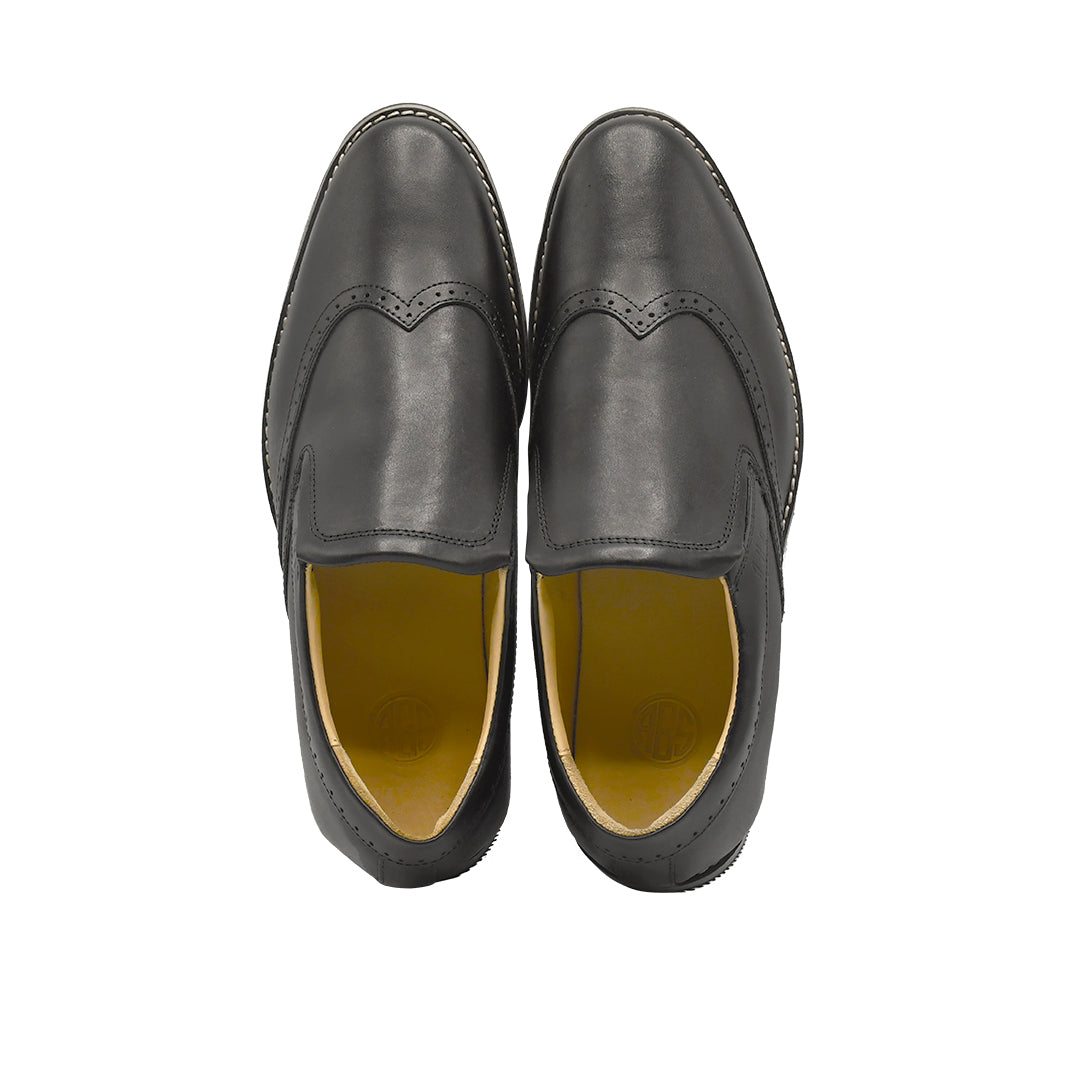 LEATHER SHOES - GARNIZO-011 BLACK