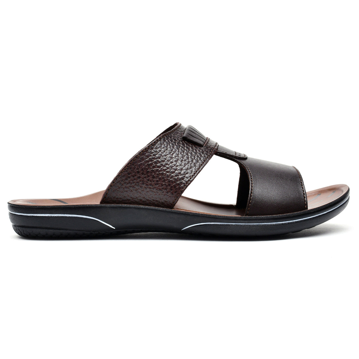 LEATHER SLIPPER - GR-1433 BROWN