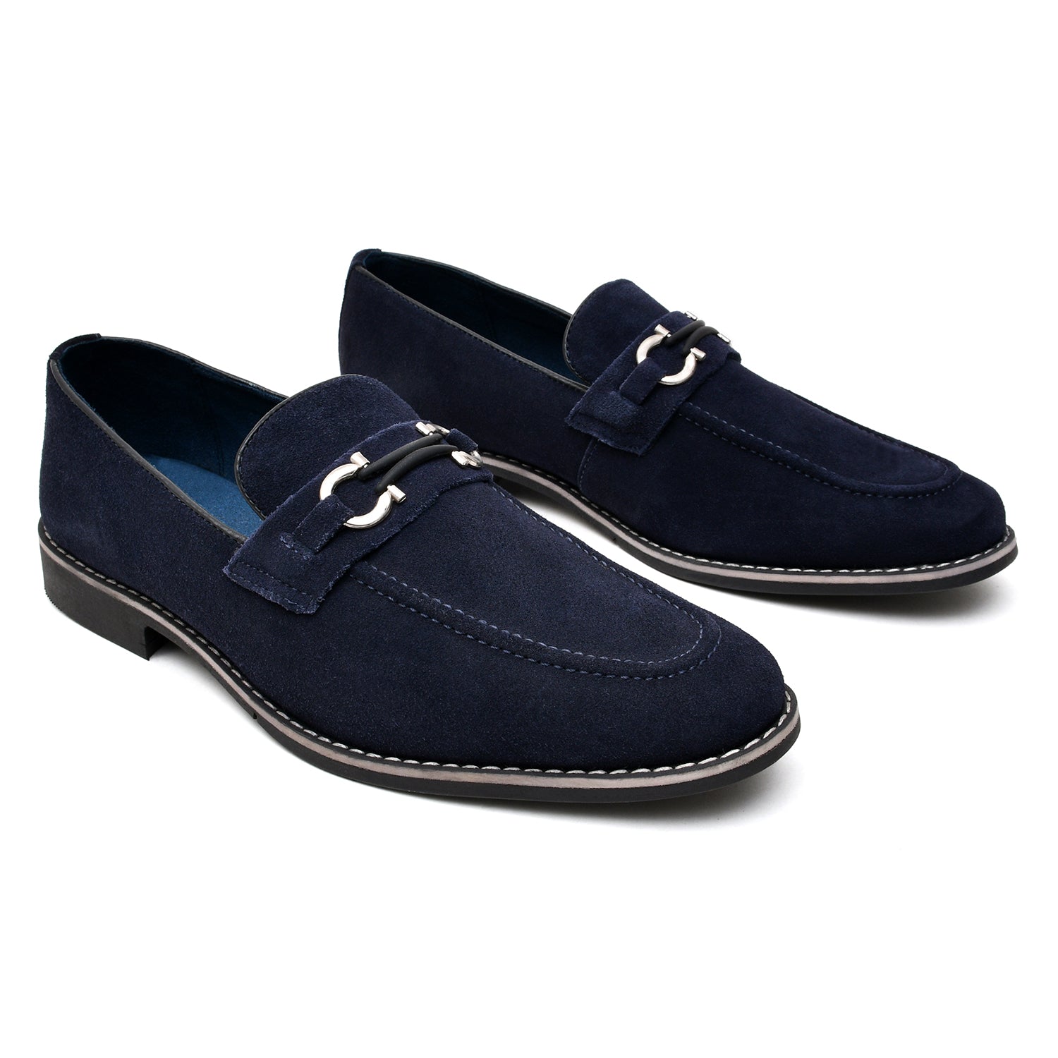 LEATHER SHOES - GARNIZO-021 BLUE