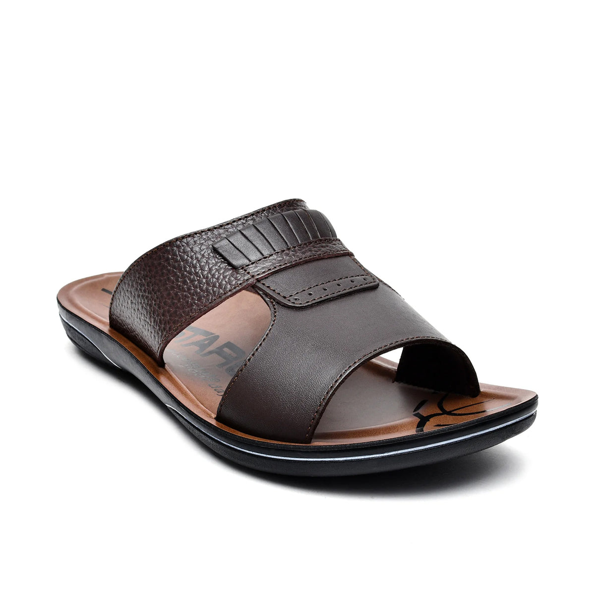 LEATHER SLIPPER - GR-1433 BROWN