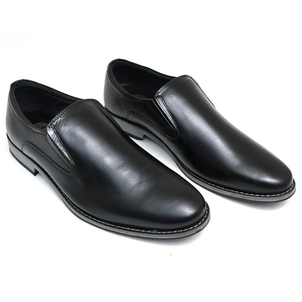 LEATHER SHOES - GARNIZO-015 BLACK