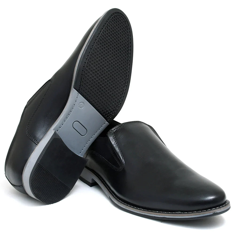 LEATHER SHOES - GARNIZO-015 BLACK