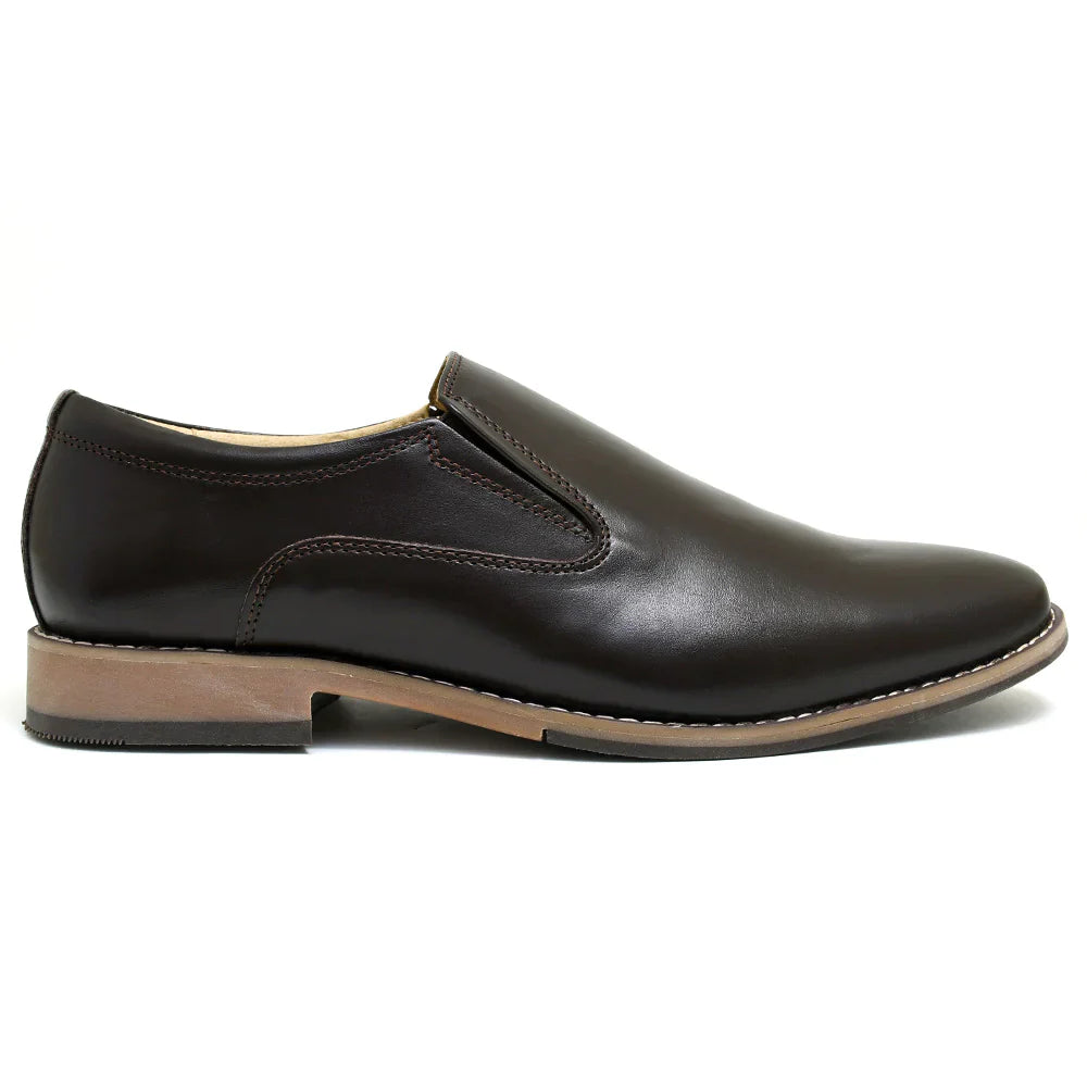 LEATHER SHOES - GARNIZO-015 BROWN