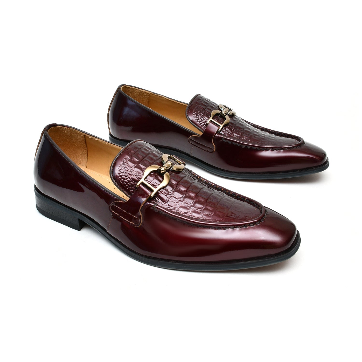 LEATHER SHOES - HB08 BURGUNDY