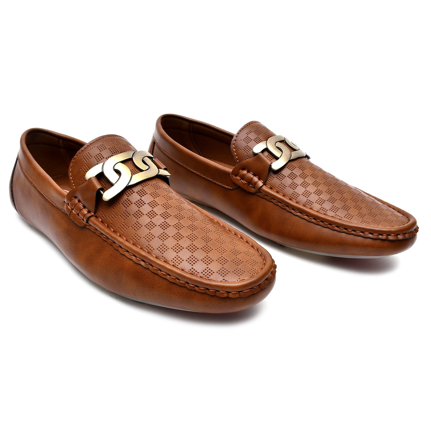 LEATHER SHOES - JA-23728-1  BROWN