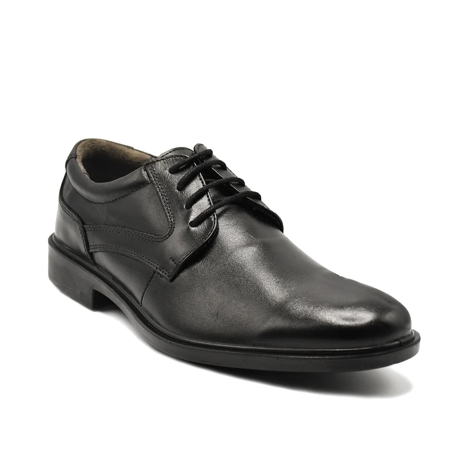 LEATHER SHOES - JST-1216 BLACK