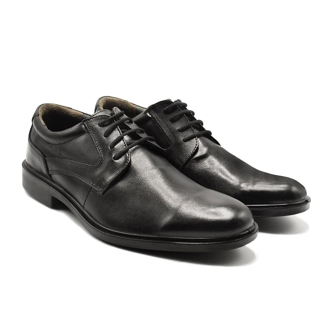 LEATHER SHOES - JST-1216 BLACK