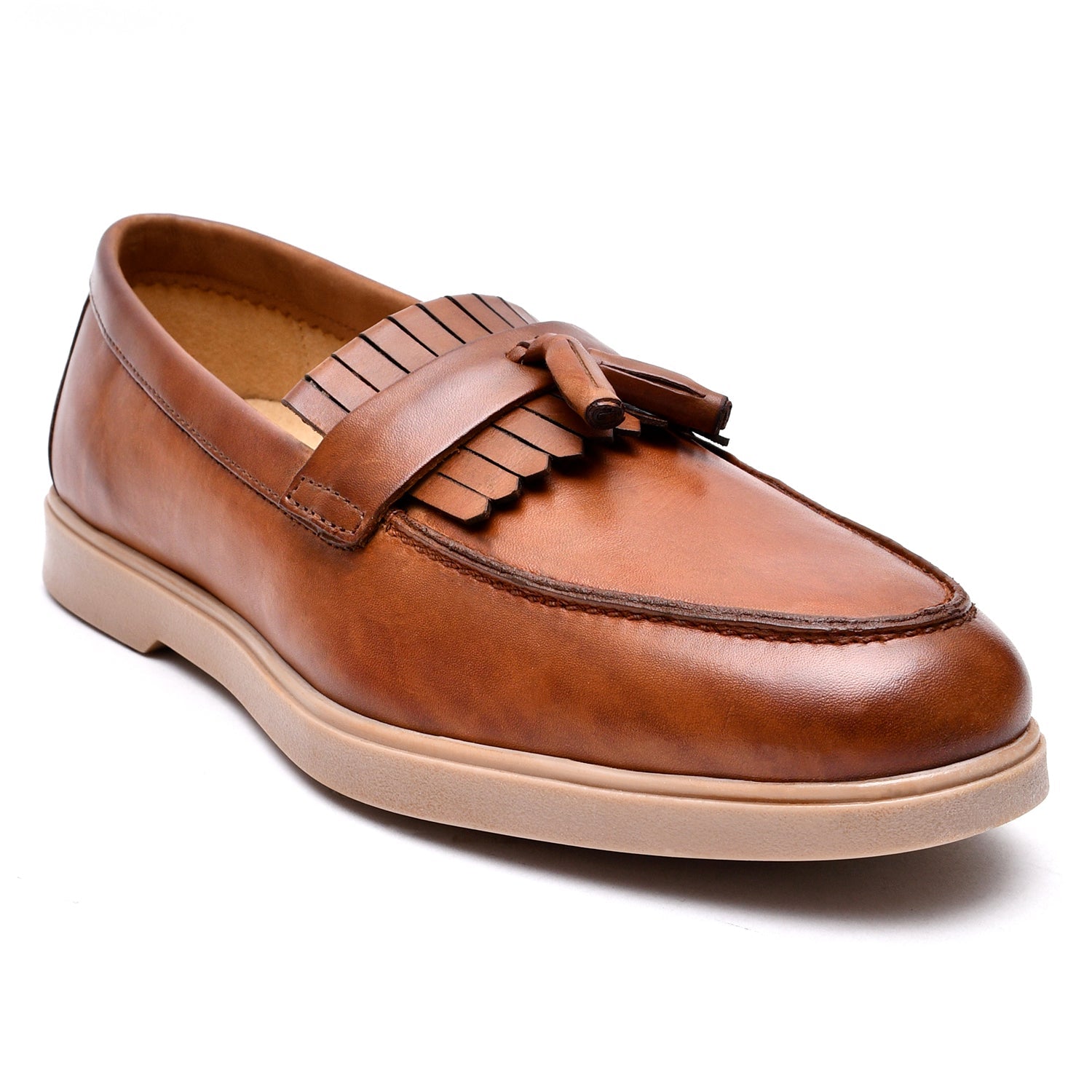 LEATHER SHOES - LBY-002-L TAN