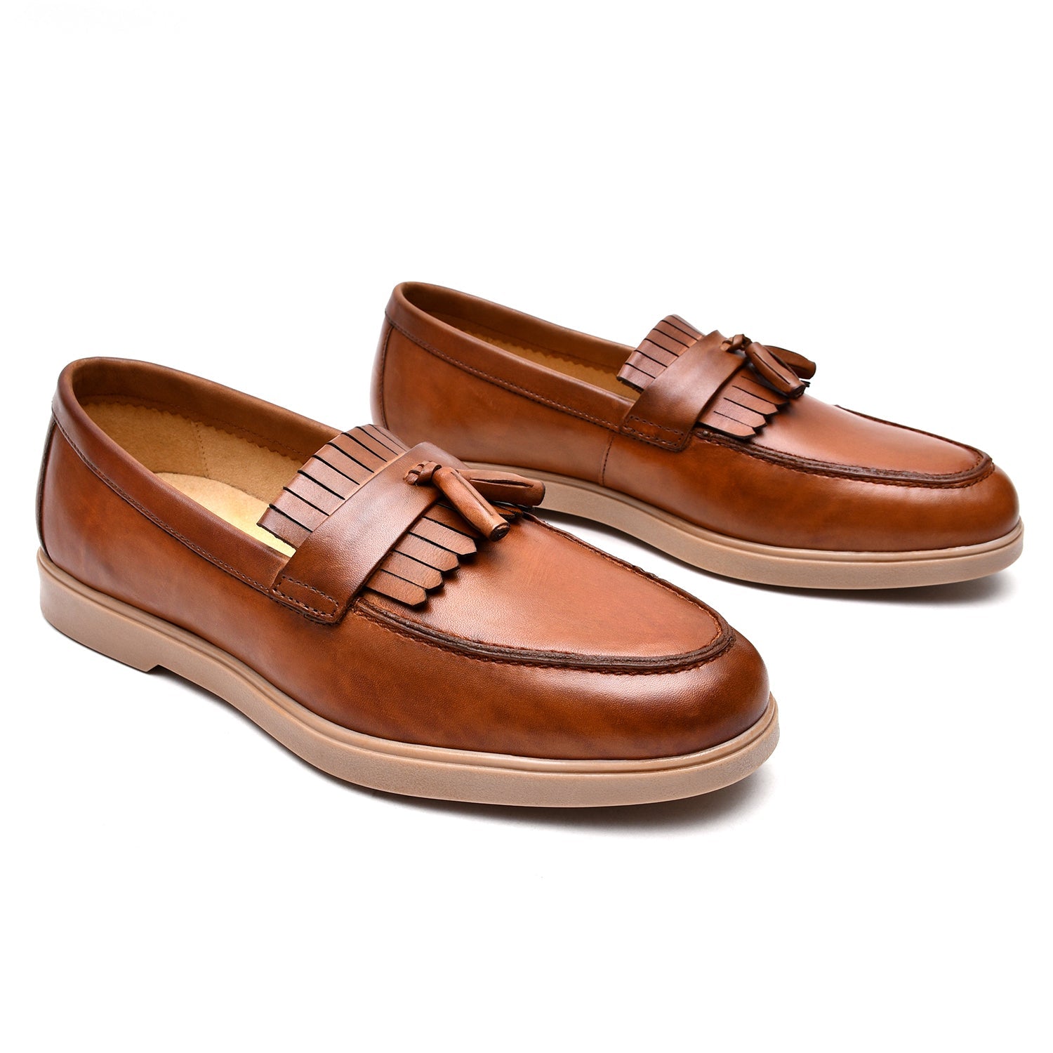 LEATHER SHOES - LBY-002-L TAN