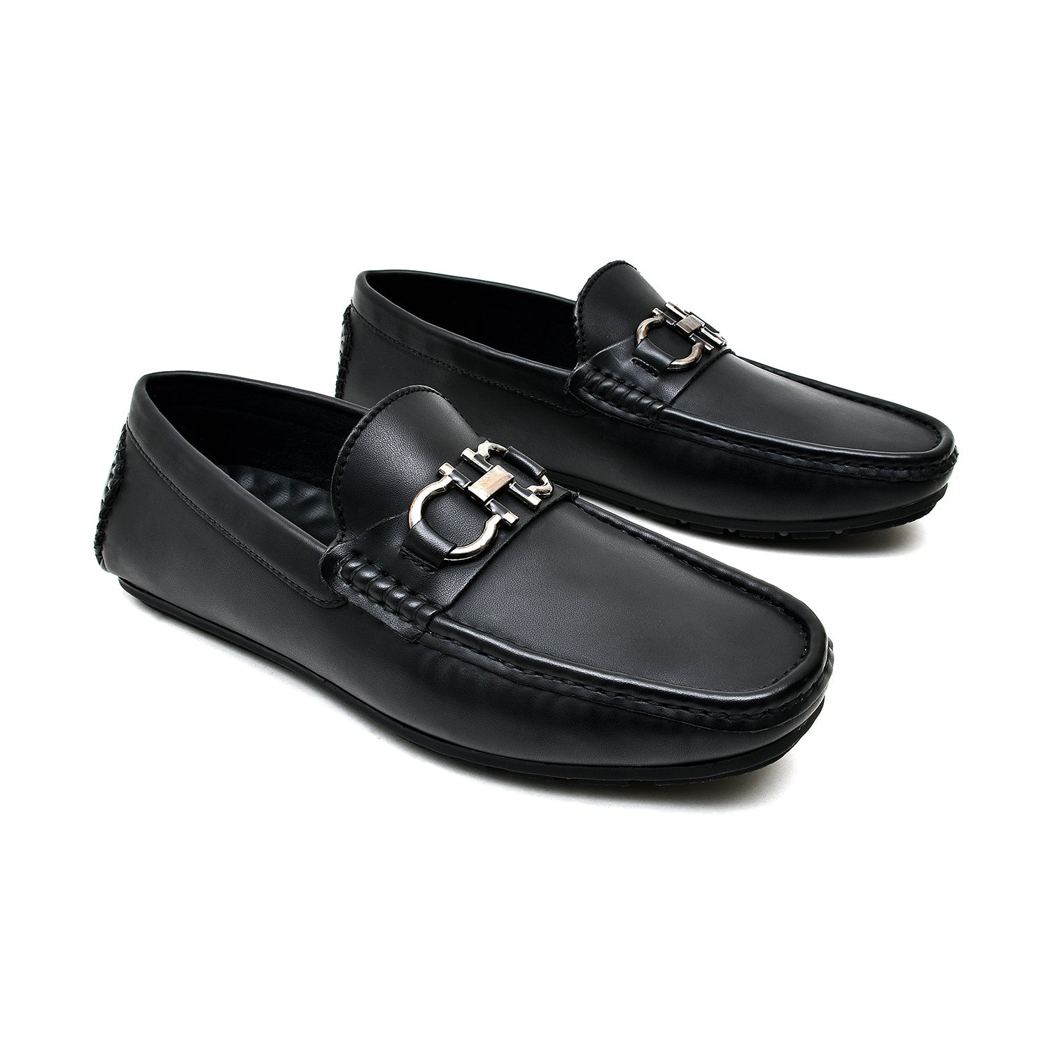 LEATHER SHOES - LFL-204 BLACK