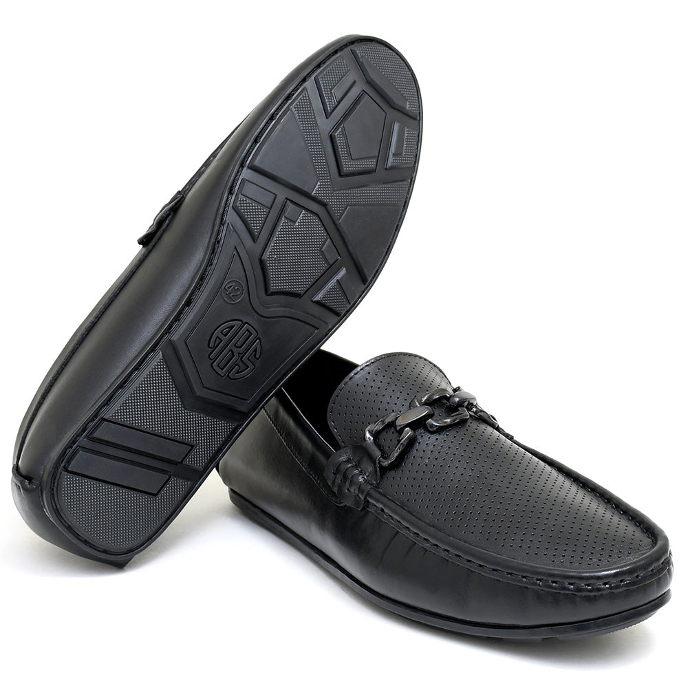 LEATHER SHOES - ROMEO-050 BLACK