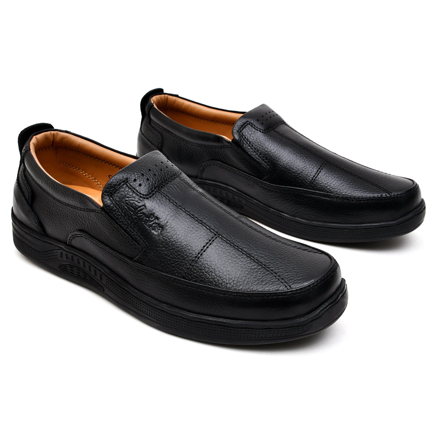 LEATHER SHOES - MB-1106 BLACK