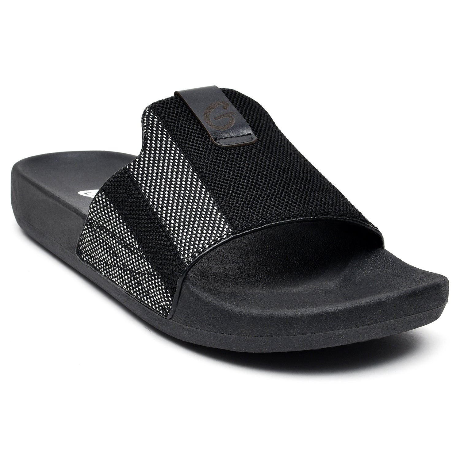 LEATHER SLIPPER - MOOD-061 BLACK